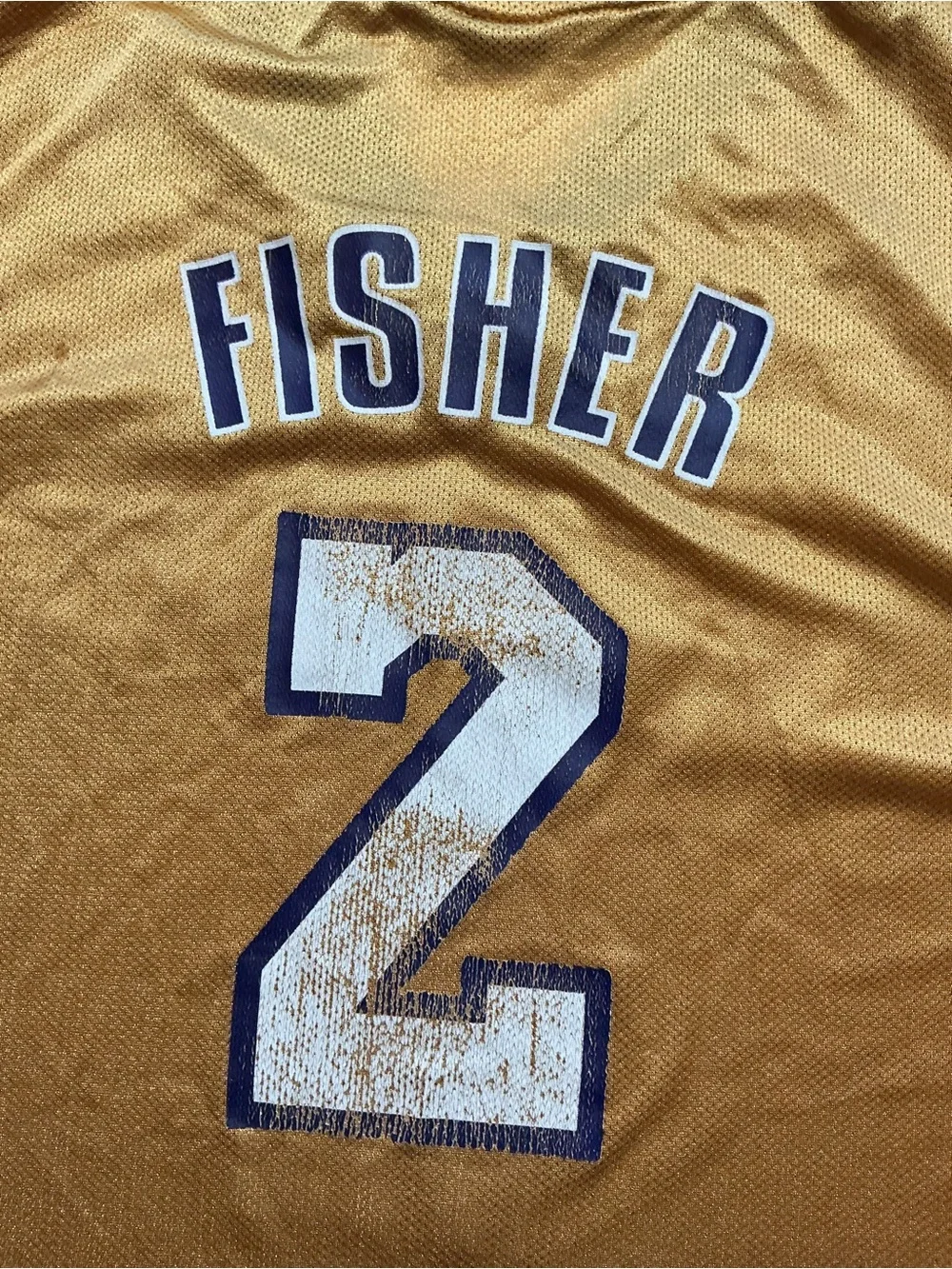 Adidas Los Angeles Lakers Derek Fisher #2 Mesh NBA Basketball Jersey